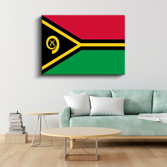 Vanuatu Bayrağı - Kanvas Tablo