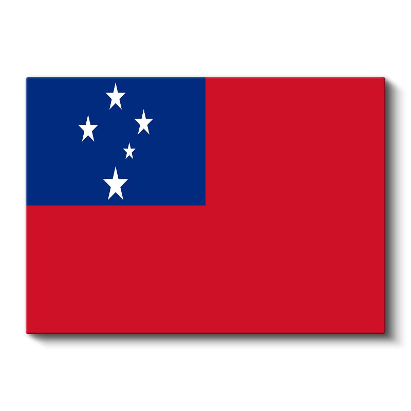 Samoa Bayrağı - Kanvas Tablo