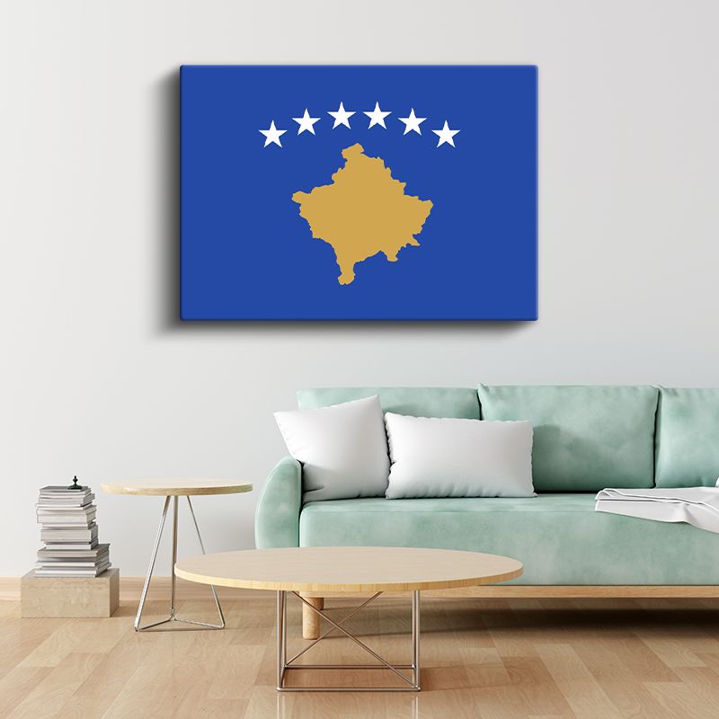 Kosova Bayrağı - Kanvas Tablo