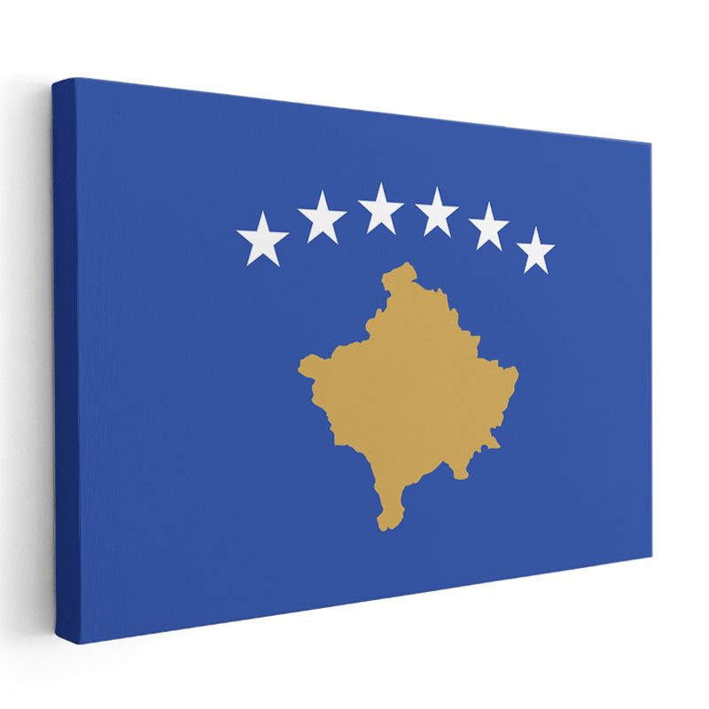 Kosova Bayrağı - Kanvas Tablo