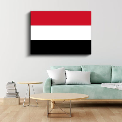 Yemen Bayrağı - Kanvas Tablo