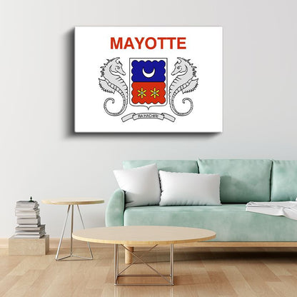 Mayotte Bayrağı - Kanvas Tablo