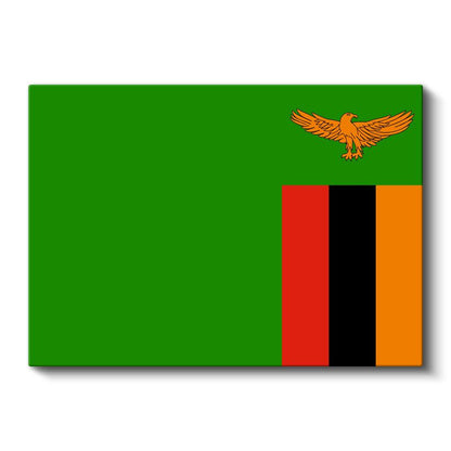 Zambiya Bayrağı - Kanvas Tablo