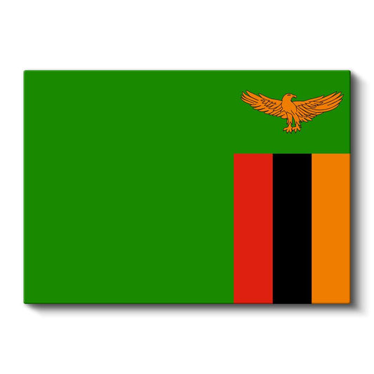 Zambiya Bayrağı - Kanvas Tablo