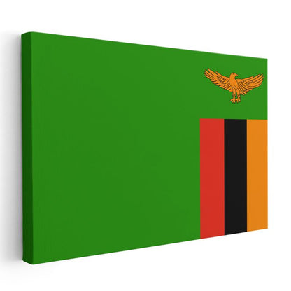 Zambiya Bayrağı - Kanvas Tablo