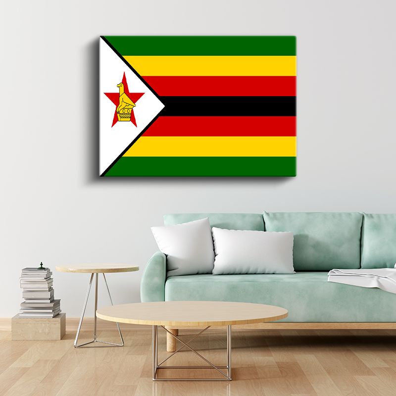 Zimbabve Bayrağı - Kanvas Tablo