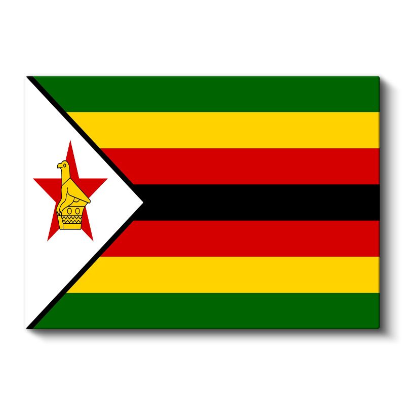 Zimbabve Bayrağı - Kanvas Tablo
