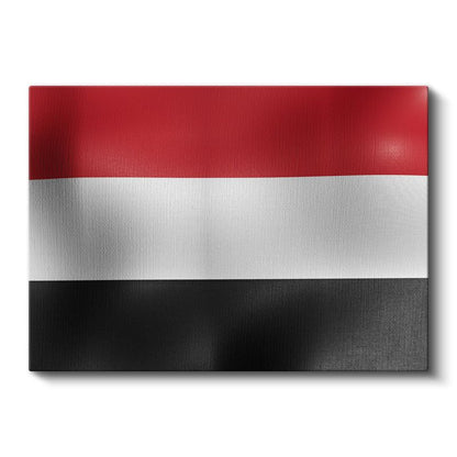 Yemen Bayrağı - Dalgalı Görünüm Kanvas Tablo