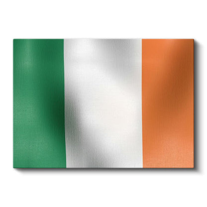 İrlanda Bayrağı - Dalgalı Görünüm Kanvas Tablo