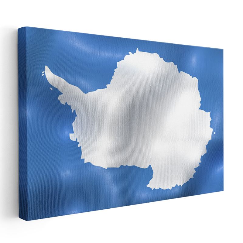 Antarktika Bayrağı - Dalgalı Görünüm Kanvas Tablo
