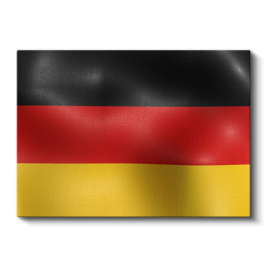 Almanya Bayrağı - Dalgalı Görünüm Kanvas Tablo