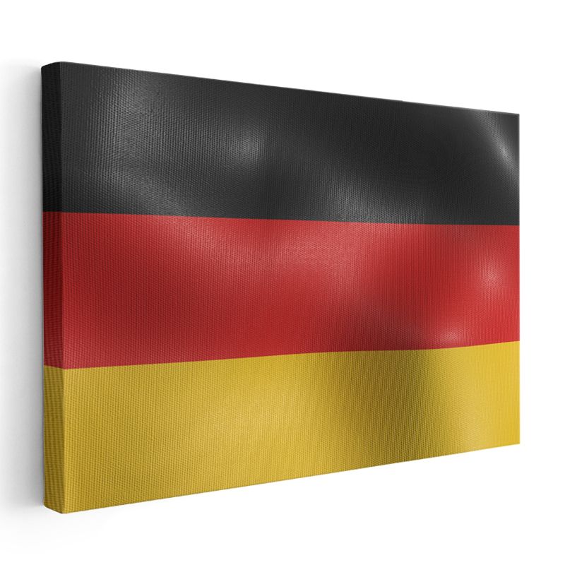 Almanya Bayrağı - Dalgalı Görünüm Kanvas Tablo