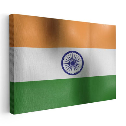 Hindistan Bayrağı - Dalgalı Görünüm Kanvas Tablo