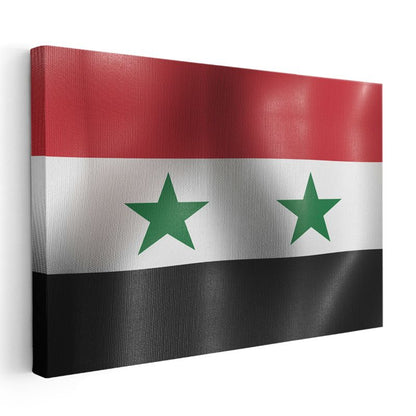 Suriye Bayrağı - Dalgalı Görünüm Kanvas Tablo