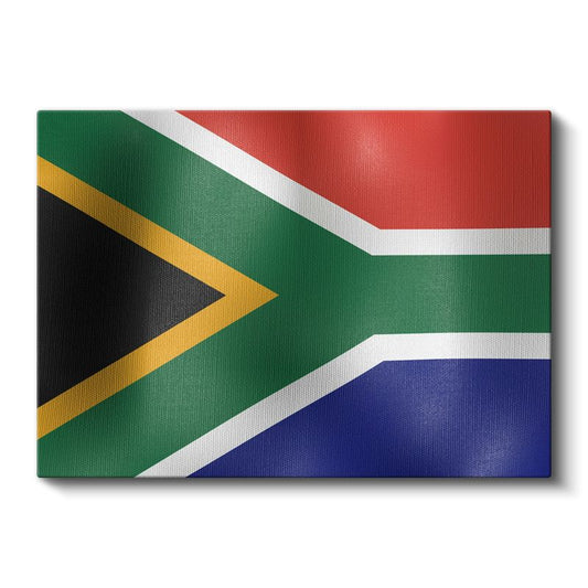 Güney Afrika Bayrağı - Dalgalı Görünüm Kanvas Tablo