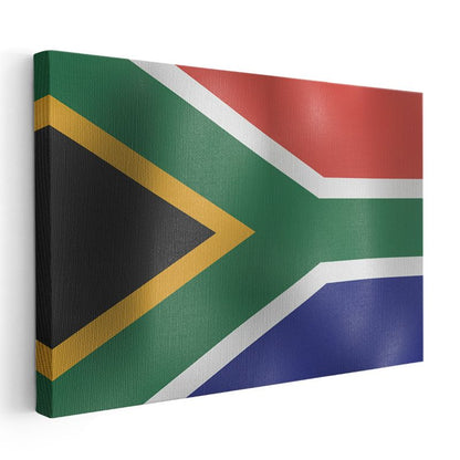 Güney Afrika Bayrağı - Dalgalı Görünüm Kanvas Tablo