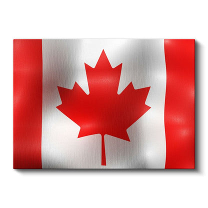 Kanada Bayrağı - Dalgalı Görünüm Kanvas Tablo