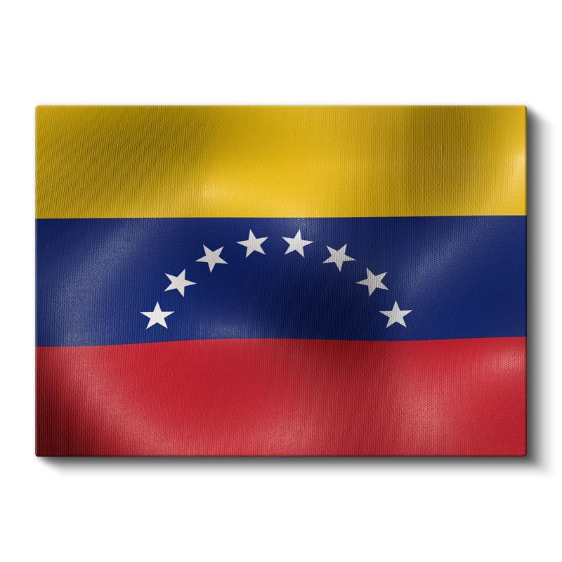 Venezuela Bayrağı - Dalgalı Görünüm Kanvas Tablo