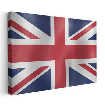 Birleşik Krallık Bayrağı - Dalgalı Görünüm Kanvas Tablo