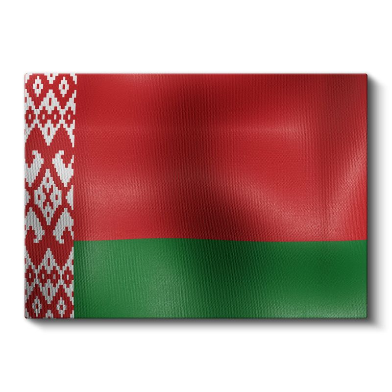 Belarus Bayrağı - Dalgalı Görünüm Kanvas Tablo