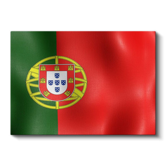 Portekiz Bayrağı - Dalgalı Görünüm Kanvas Tablo