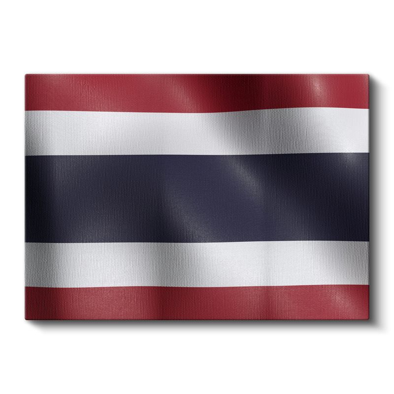 Tayland Bayrağı - Dalgalı Görünüm Kanvas Tablo