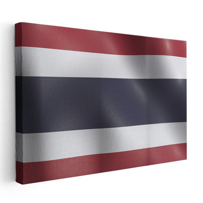 Tayland Bayrağı - Dalgalı Görünüm Kanvas Tablo