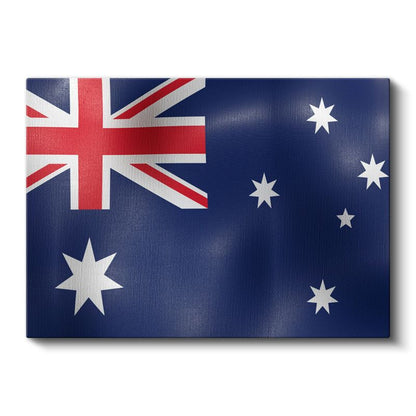Avustralya Bayrağı - Dalgalı Görünüm Kanvas Tablo