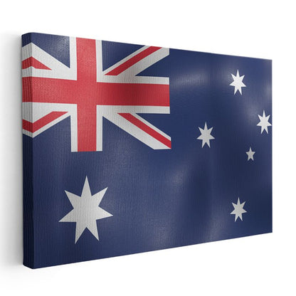 Avustralya Bayrağı - Dalgalı Görünüm Kanvas Tablo