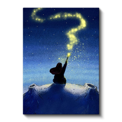 Yıldız Toplayıcısı - Gökyüzünün Büyülü Işıkları Kanvas Tablo