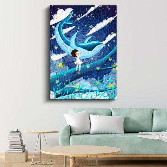 Dalgaların Dansı - Gökyüzü Yolculuğu Kanvas Tablo