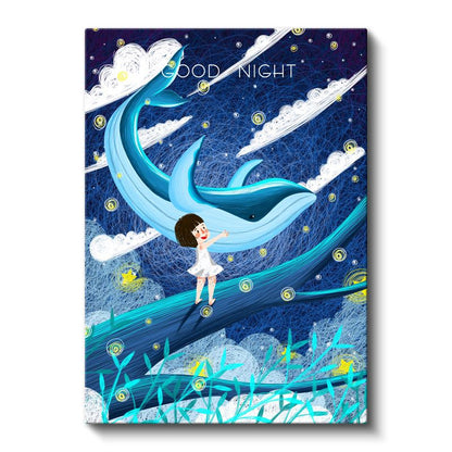 Dalgaların Dansı - Gökyüzü Yolculuğu Kanvas Tablo