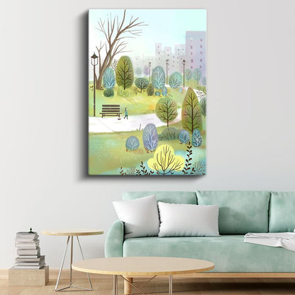 Şehir Parkı - Doğanın Huzurlu Köşesi Kanvas Tablo