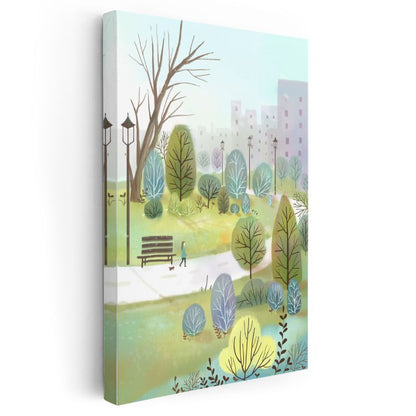 Şehir Parkı - Doğanın Huzurlu Köşesi Kanvas Tablo