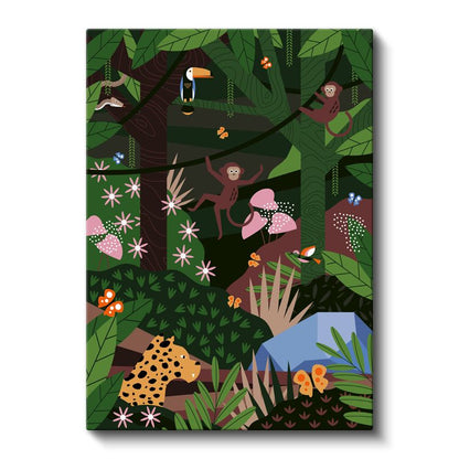 Orman Dostları - Renkli Yağmur Ormanı Macerası Kanvas Tablo