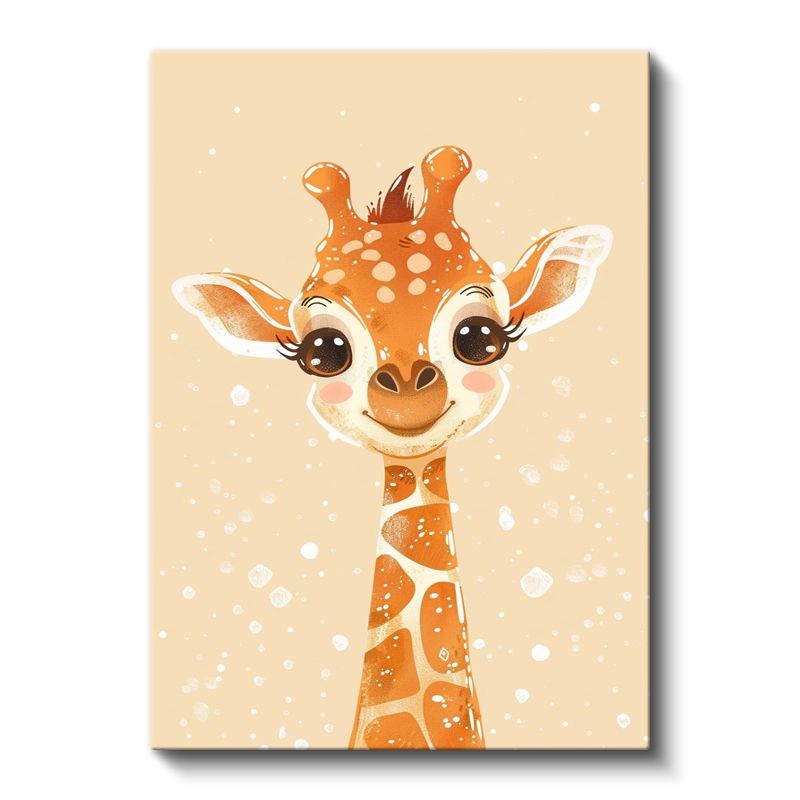 Tatlı Zürafa - Meraklı Bakışlar Kanvas Tablo