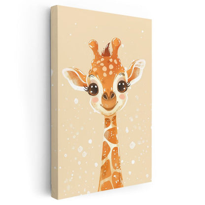 Tatlı Zürafa - Meraklı Bakışlar Kanvas Tablo