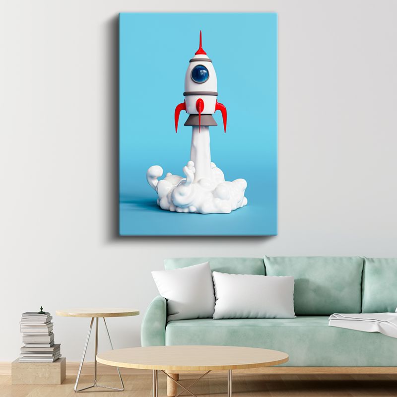 Kitapsever Kedi - Minik Kuşla Okuma Keyfi Kanvas Tablo