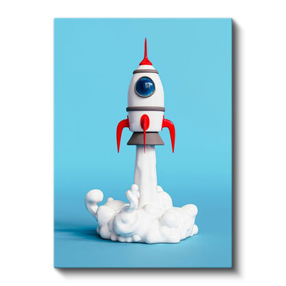 Kitapsever Kedi - Minik Kuşla Okuma Keyfi Kanvas Tablo