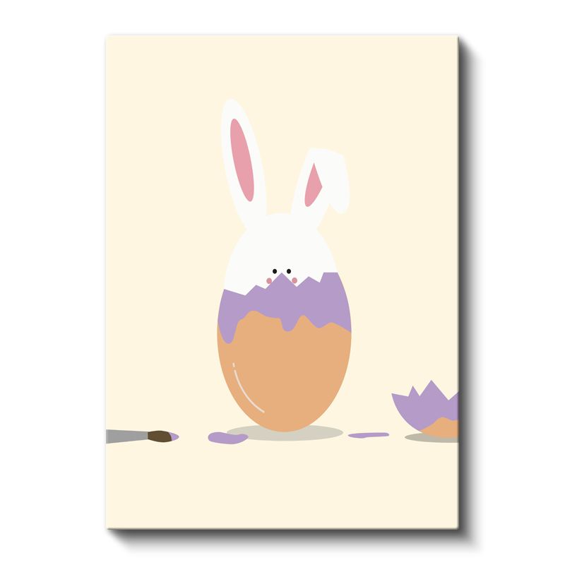 Tavşan Bahçesi - Renkli Yumurtalar ve Sevimli Dostlar Kanvas Tablo