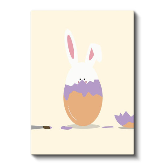 Tavşan Bahçesi - Renkli Yumurtalar ve Sevimli Dostlar Kanvas Tablo