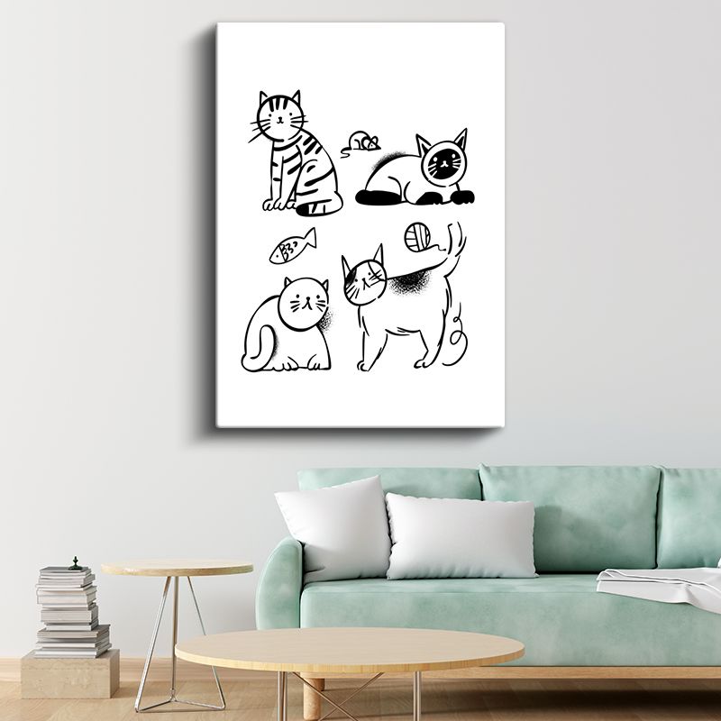 Dans Eden Fil - Pembe Kurdeleli Sevimli Yavru Kanvas Tablo