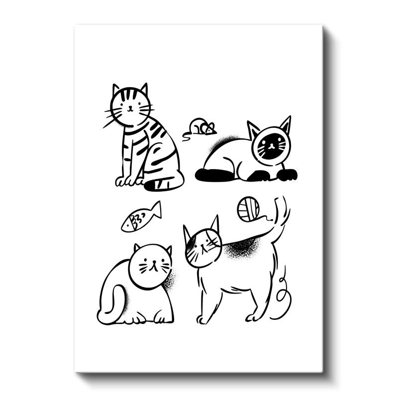 Dans Eden Fil - Pembe Kurdeleli Sevimli Yavru Kanvas Tablo