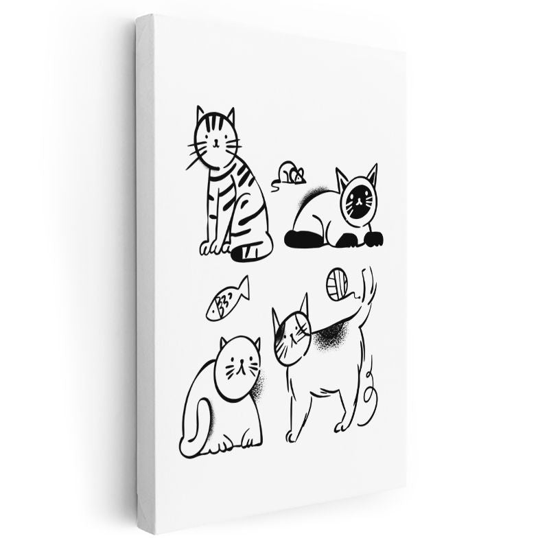 Dans Eden Fil - Pembe Kurdeleli Sevimli Yavru Kanvas Tablo