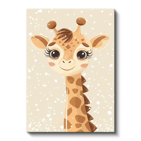 Tatlı Zürafa - Sevimli Bakışlar Kanvas Tablo