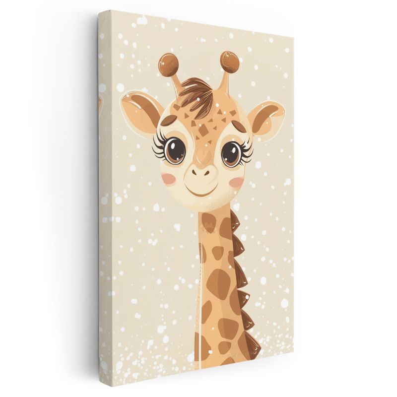 Tatlı Zürafa - Sevimli Bakışlar Kanvas Tablo