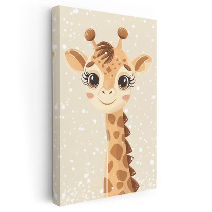 Tatlı Zürafa - Sevimli Bakışlar Kanvas Tablo