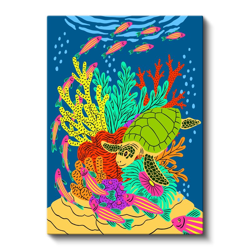 Mercan Resifi - Renkli Denizaltı Dünyası Kanvas Tablo