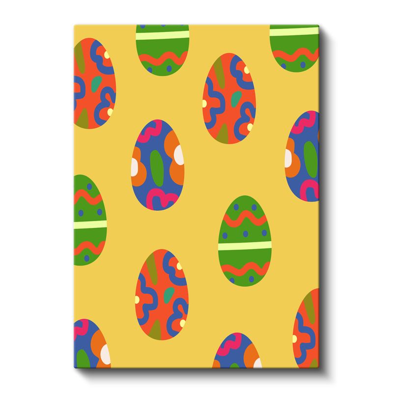 Paskalya Deseni - Renkli Yumurtalar Şöleni Kanvas Tablo