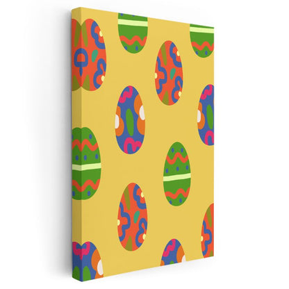 Paskalya Deseni - Renkli Yumurtalar Şöleni Kanvas Tablo